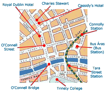 Map of Dublin City Centre